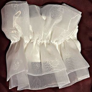 ZARA White Bandeau Top